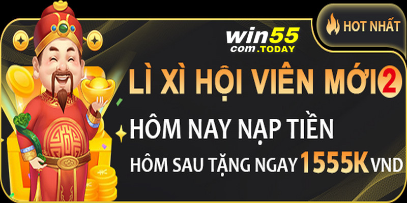 Khuyến mãi thành viên mới với giá trị siêu khủng tại win55